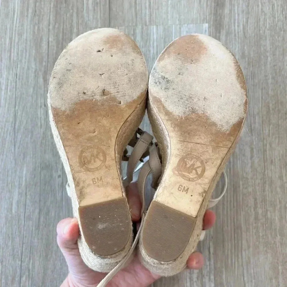 Womens Michael Kors White Wedges - 6 - Picture 9 of 10